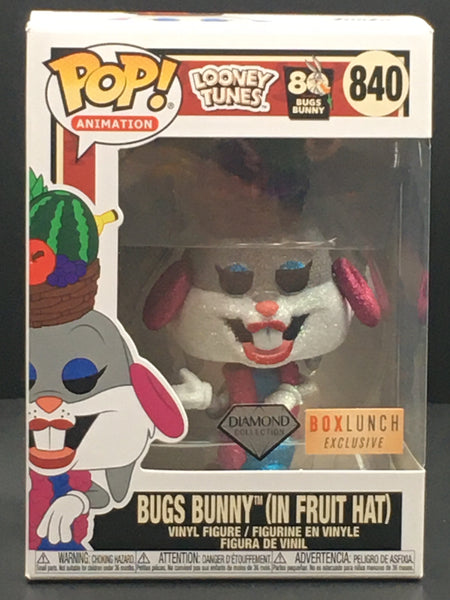Funko - Pop Animation #840 - Looney Tunes 80th Anniversary - Bugs Bunny (In Fruit Hat) (Diamond Collection) (Exclusive)