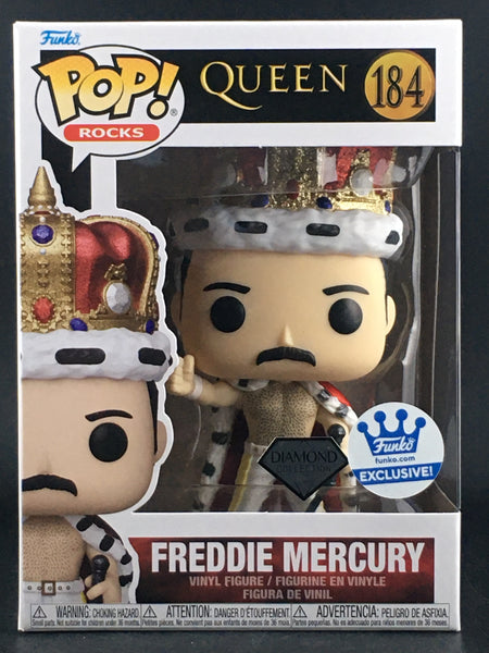 Funko Pop Rocks #184 - Queen - Freddie Mercury /w Crown (Diamond Collection) (Exclusive)