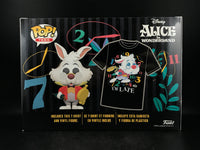 Funko Pop Tees - Disney's Alice in Wonderland - Rabbit (Flocked) Deluxe Box (Target Exclusive)