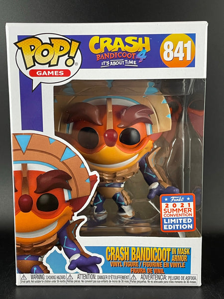 Funko Pop Games #841 - Crash Bandicoot 4 - Crash Bandicoot in Mask Armor (Convention Exclusive)